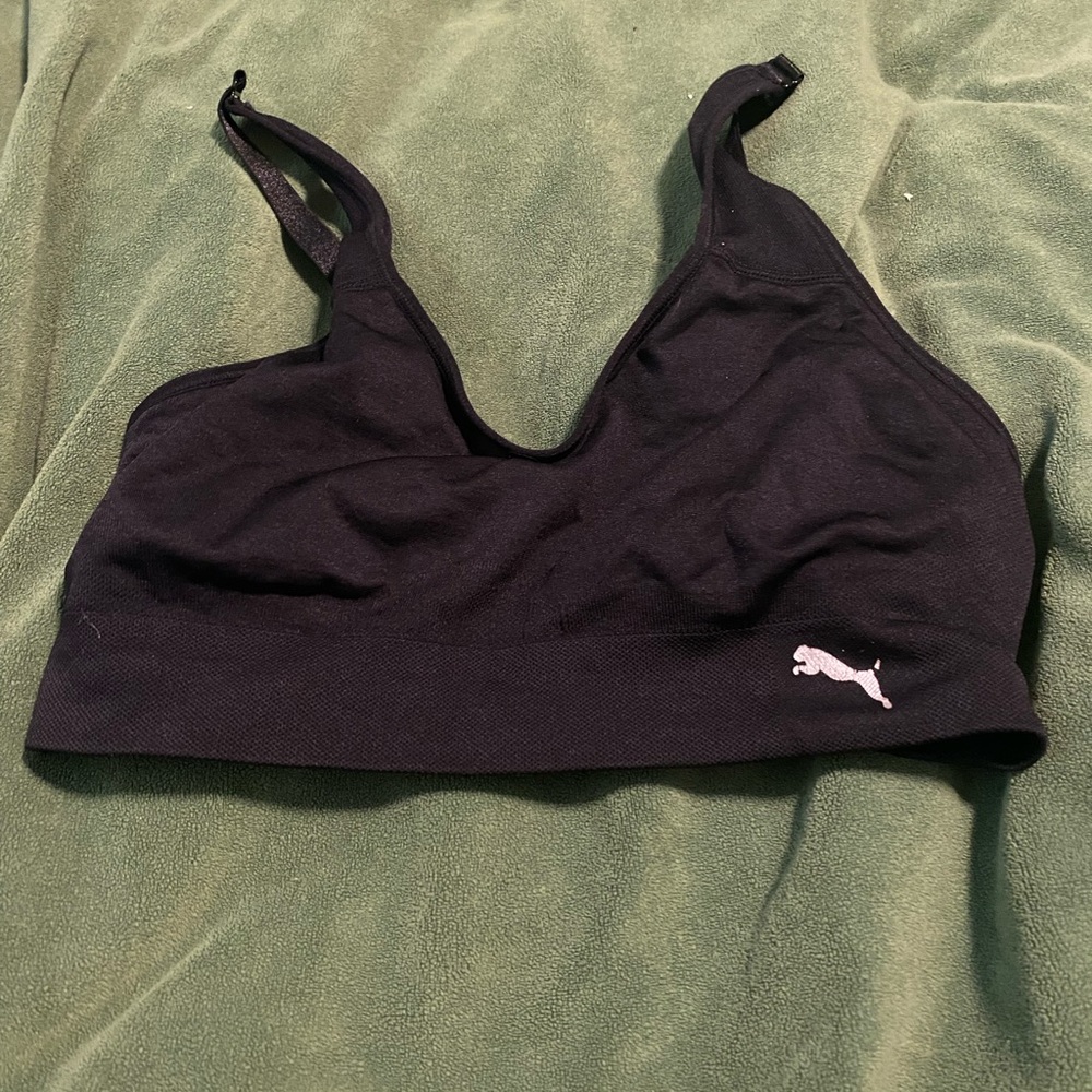 Puma Black Racerback Sports Bra